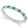 ALTERNATING EMERALD & CLEAR FULL ETERNITY BAND