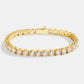 MENS 4MM TENNIS BRACELET - GOLD