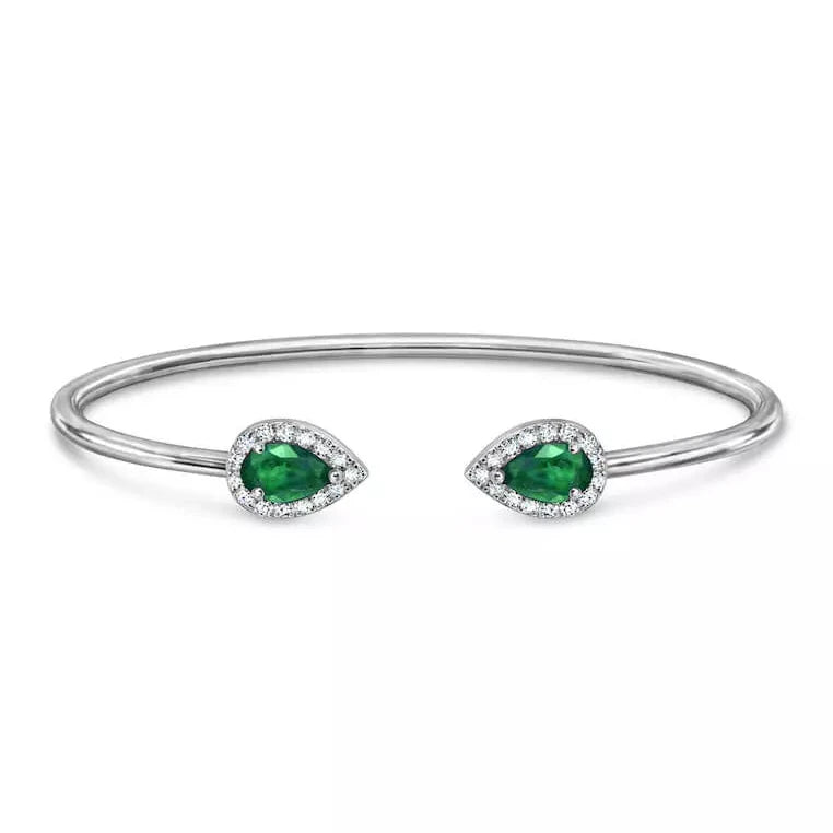 PEAR-SHAPE CUFF OPEN BANGLE