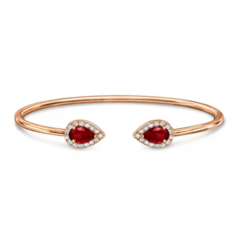 PEAR-SHAPE CUFF OPEN BANGLE
