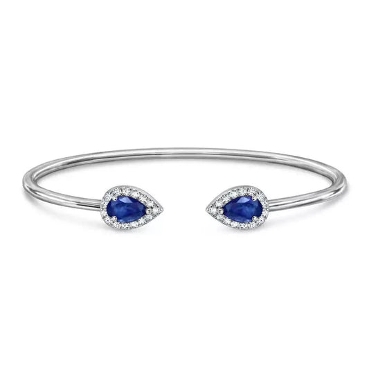 PEAR-SHAPE CUFF OPEN BANGLE