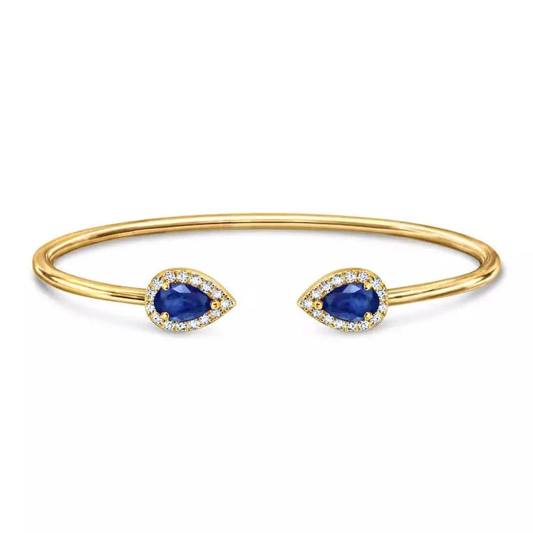 PEAR-SHAPE CUFF OPEN BANGLE