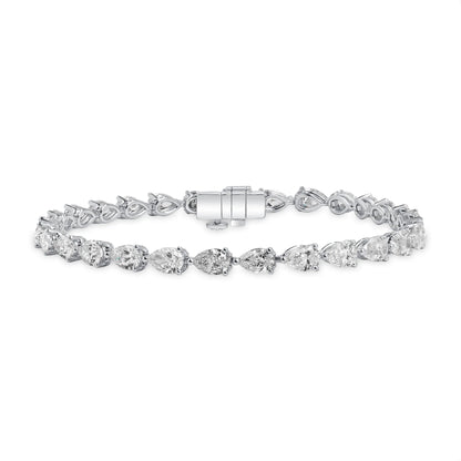 PEARSHAPE DIAMOND TENNIS BRACELET