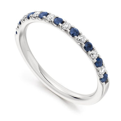 ALTERNATING BLUE SAPPHIRE 1/2 ETERNITY BAND