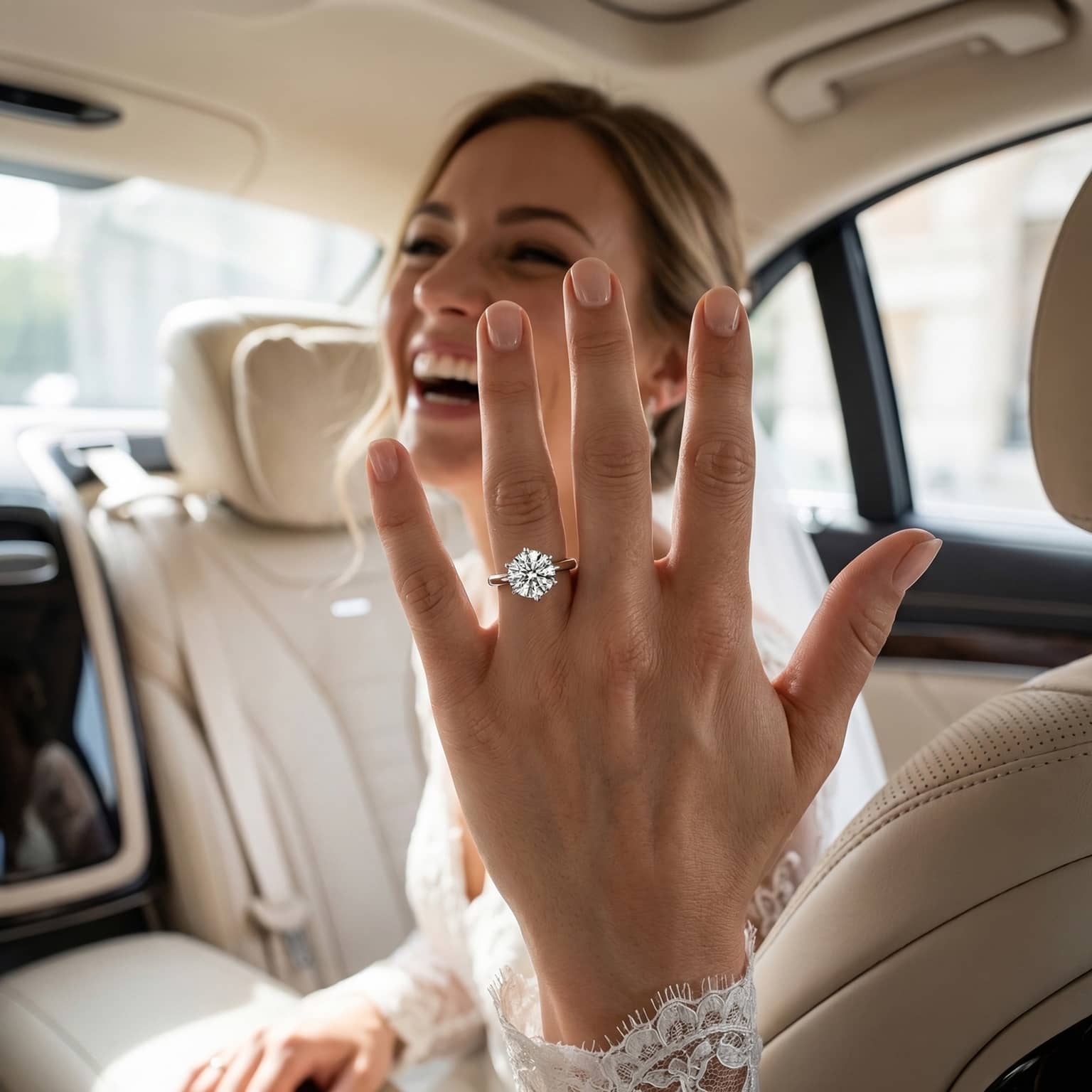 خاتم هالا مويسانيت 5 قيراط