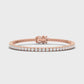 3MM MOISANNITE TENNIS BRACELET - ROSE GOLD - D COLOR - VVS1