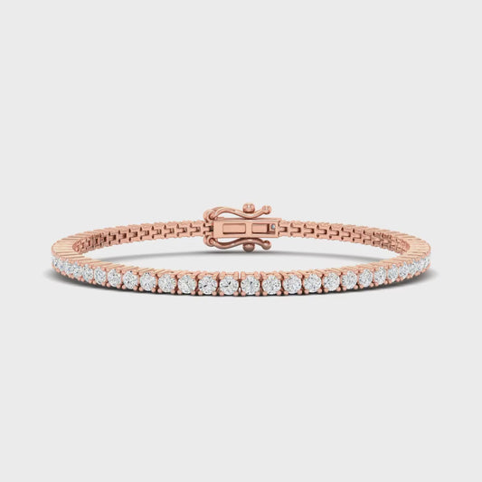 4MM TENNIS BRACELET - ROSE GOLD