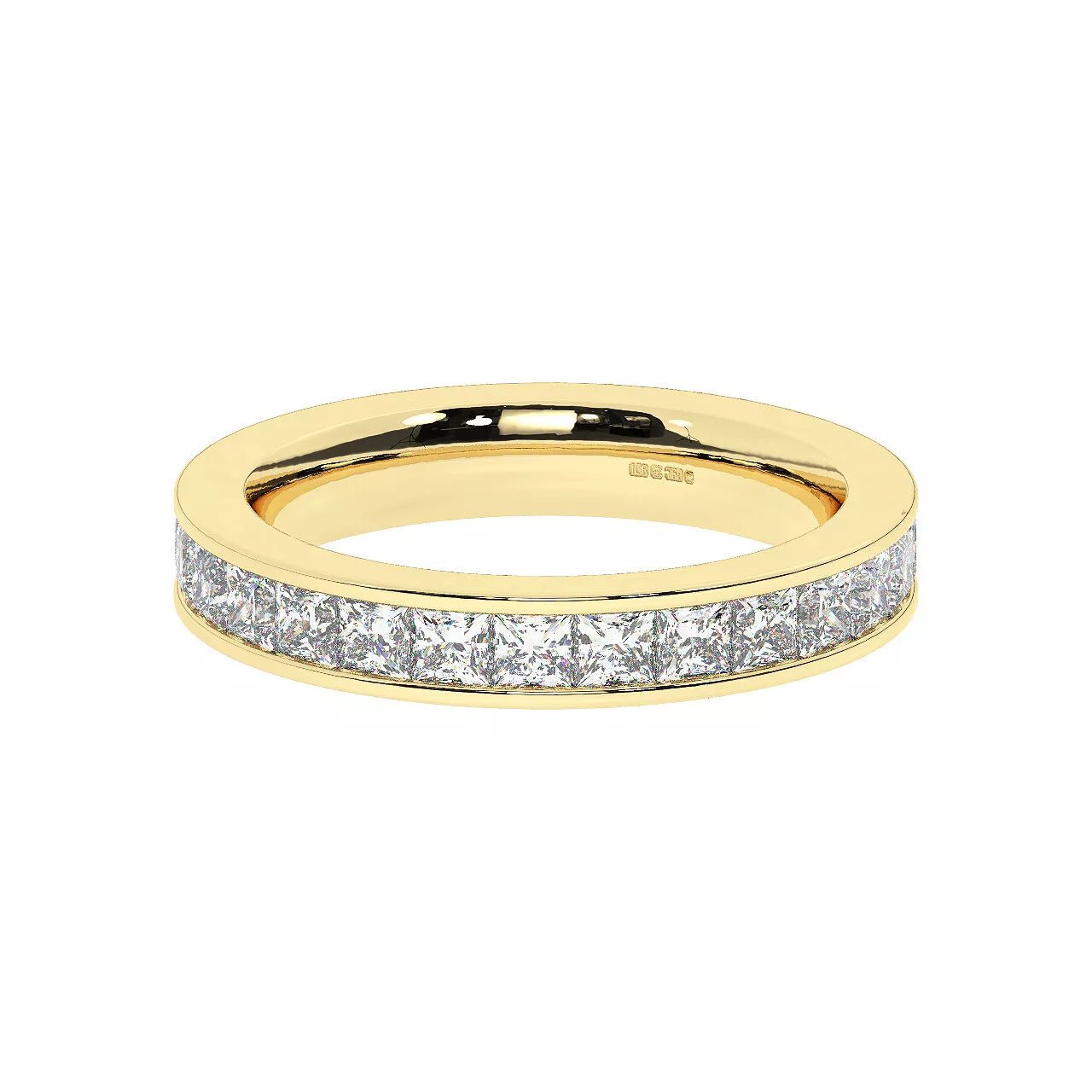 PRINCESS CUT HALF ETERNITY BAND