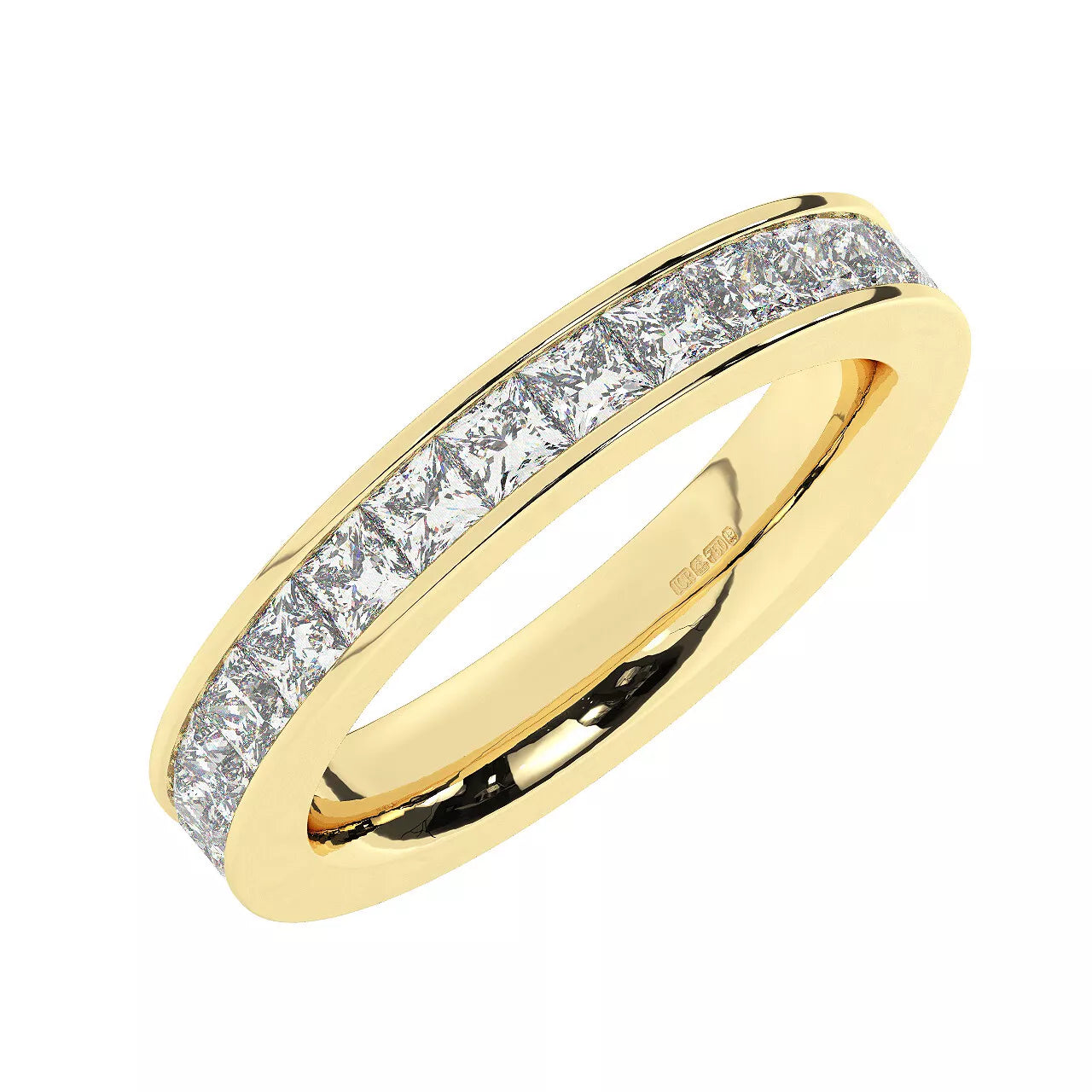 PRINCESS CUT HALF ETERNITY BAND