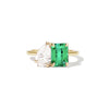 EMERALD TOI ET MOI  PRINCESS & PEAR RING