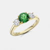 EMERALD GREEN TRILOGY RING